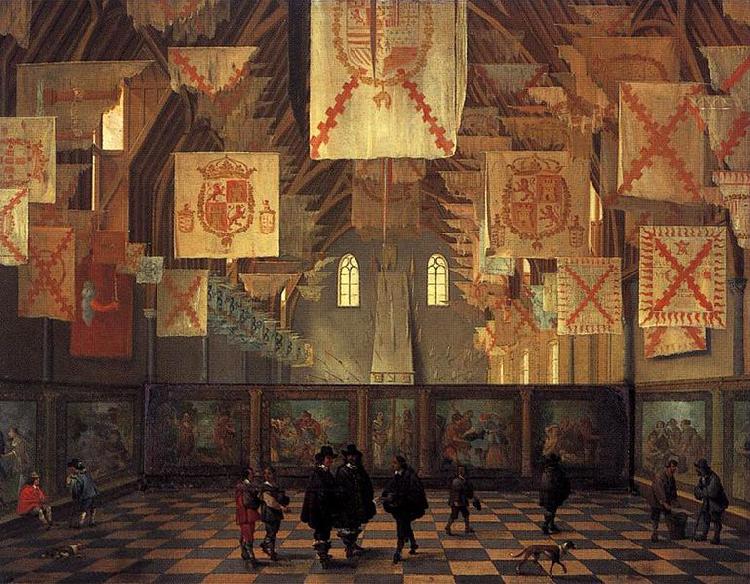  Interior of the Great Hall on the Binnenhof in The Hague.